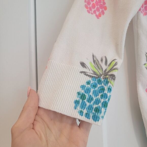 Merona Pineapple Print Button Front Cardigan Size Medium - Picture 5 of 12